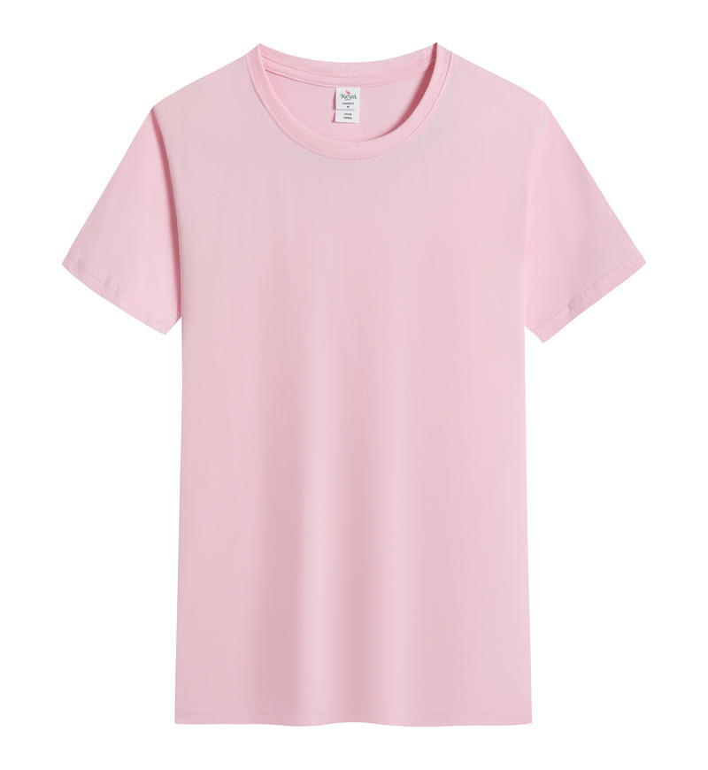 Women's Round Neck Cotton T-Shirt, Customizable Logo/Text/Image.