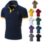 Embroidered Solid Golf Men's Design Polo T-Shirt, Customizable Logo/Text/Image.