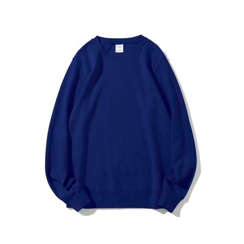 Solid Color Healthy Round Neck Sweater Men and Women Same Style 300g, Customizable Logo/Text/Image.