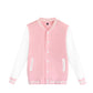 Pink Baseball Jacket Sportswear Fashion Clothing, Customizable Logo/Text/Image.