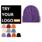 Autumn Winter Solid Color Warm Hat, Customizable Logo/Text/Image.