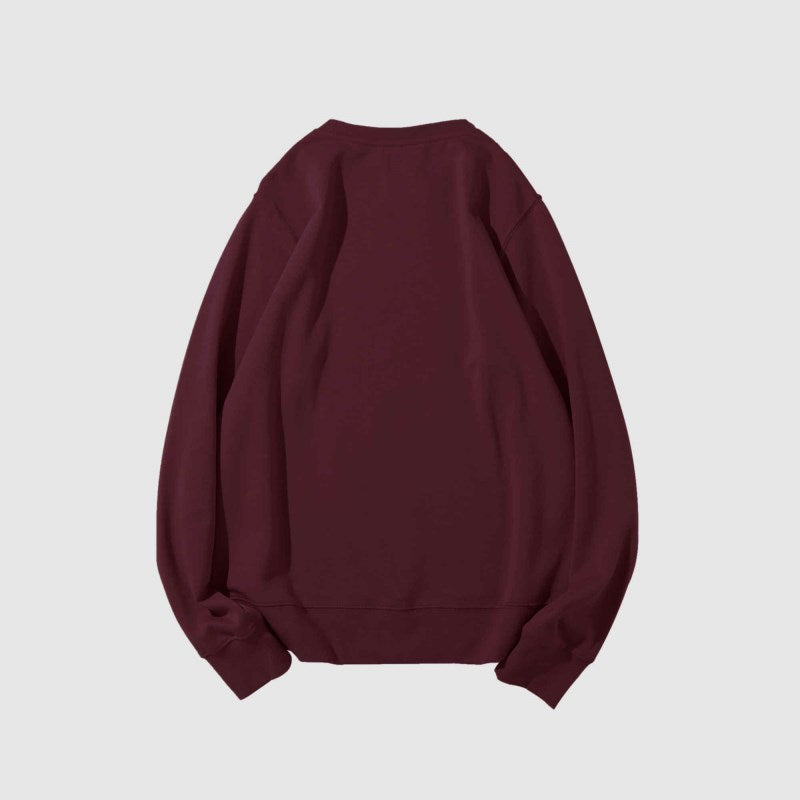 Solid Color Healthy Round Neck Sweater Men and Women Same Style 300g, Customizable Logo/Text/Image.