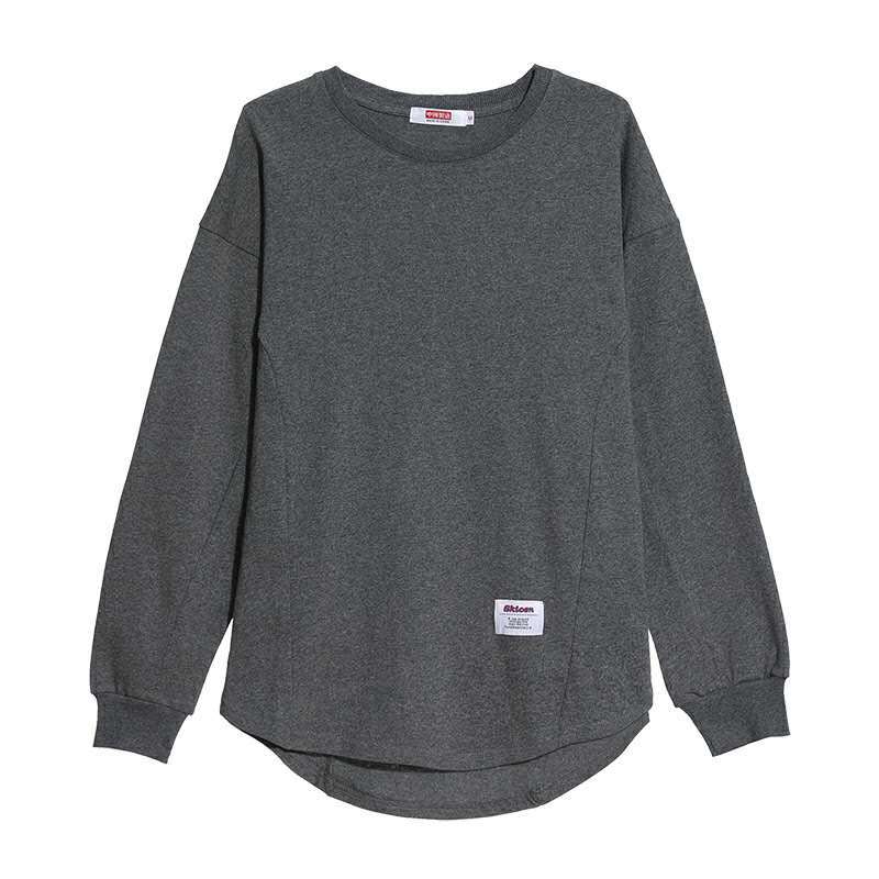 Cotton Jersey Long Sleeve T-Shirt Plus Size Round Neck Long Sleeve T-Shirt, Customizable Logo/Text/Image.