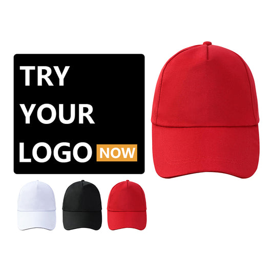 Solid Color Sandwich Peaked Cap, Customizable Logo/Text/Image.