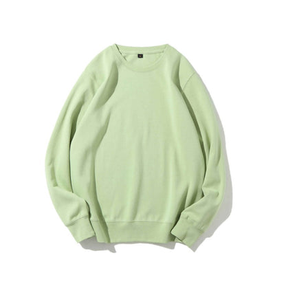 Solid Color Healthy Round Neck Sweater Men and Women Same Style 300g, Customizable Logo/Text/Image.