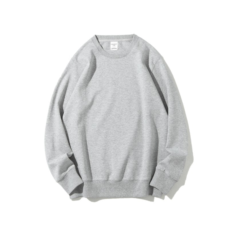 Solid Color Healthy Round Neck Sweater Men and Women Same Style 300g, Customizable Logo/Text/Image.