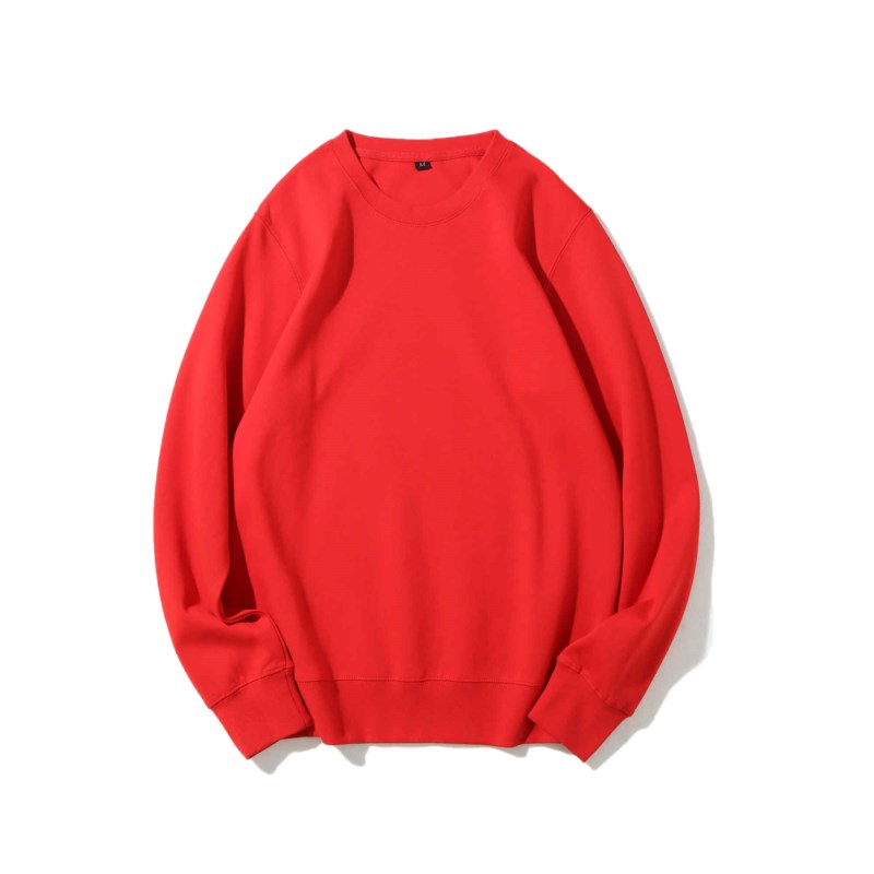 Solid Color Healthy Round Neck Sweater Men and Women Same Style 300g, Customizable Logo/Text/Image.