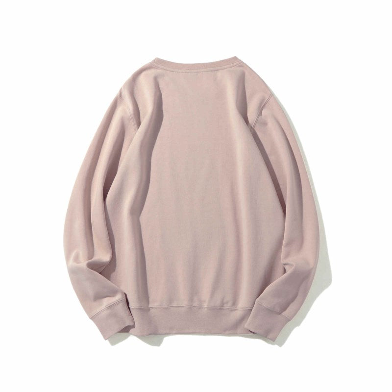 Solid Color Healthy Round Neck Sweater Men and Women Same Style 300g, Customizable Logo/Text/Image.