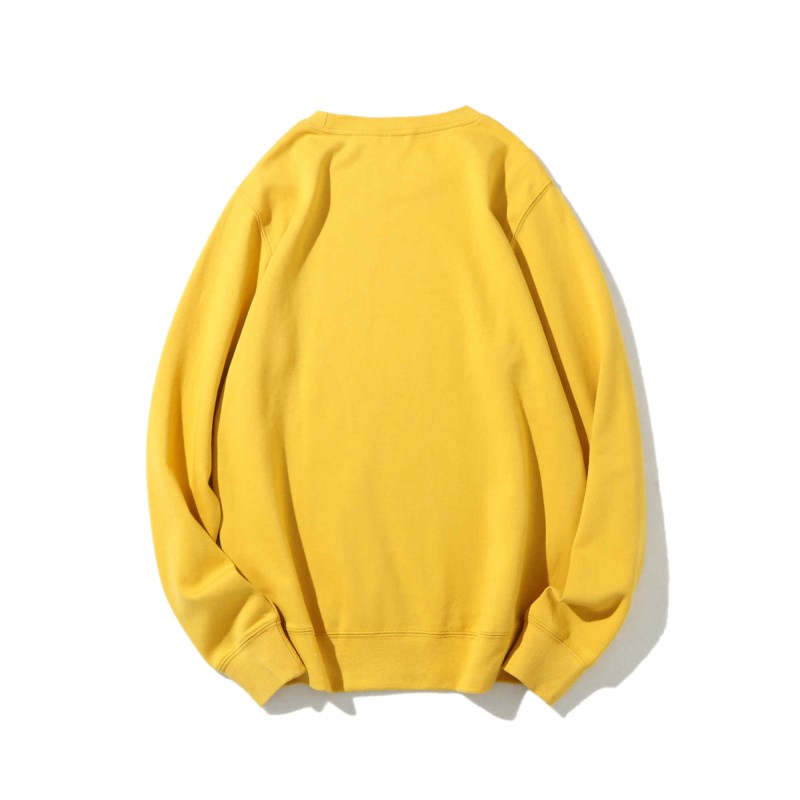 Solid Color Healthy Round Neck Sweater Men and Women Same Style 300g, Customizable Logo/Text/Image.